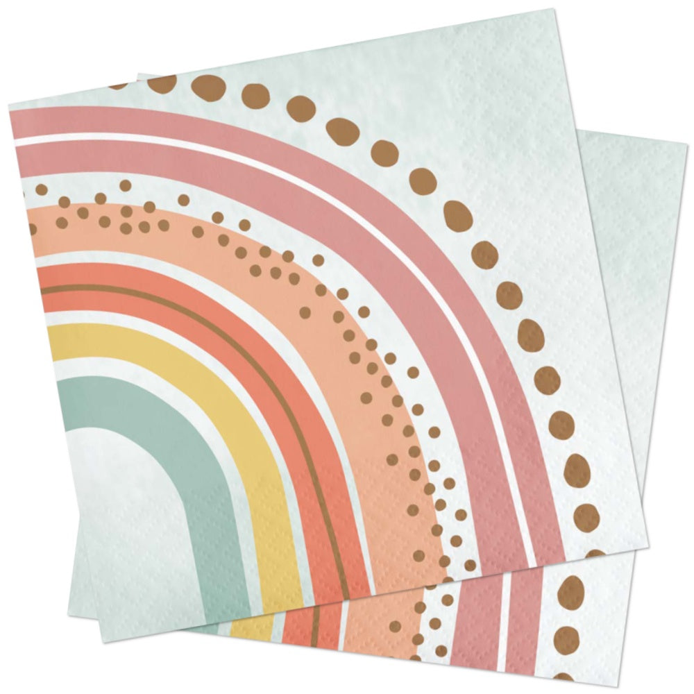 Boho Rainbow Beverage Napkins