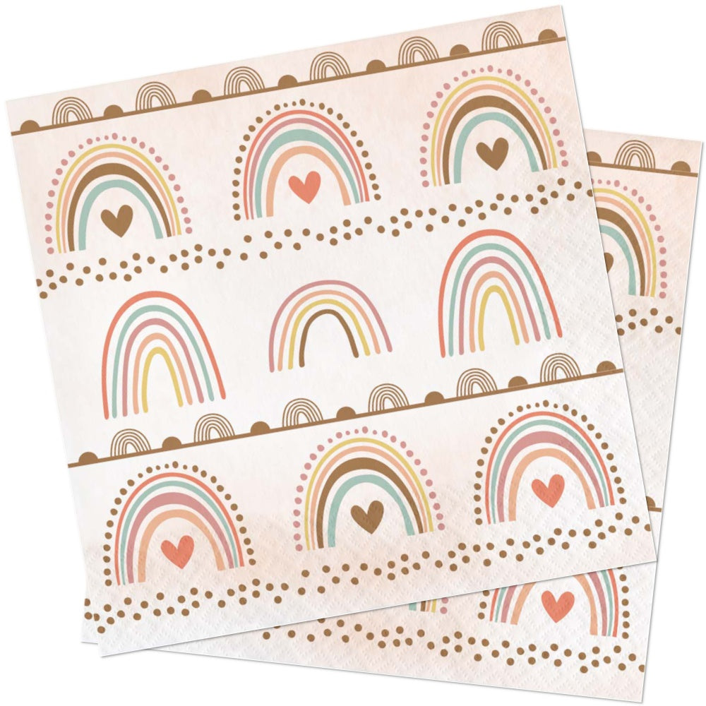 Boho Rainbow Lunch Napkins