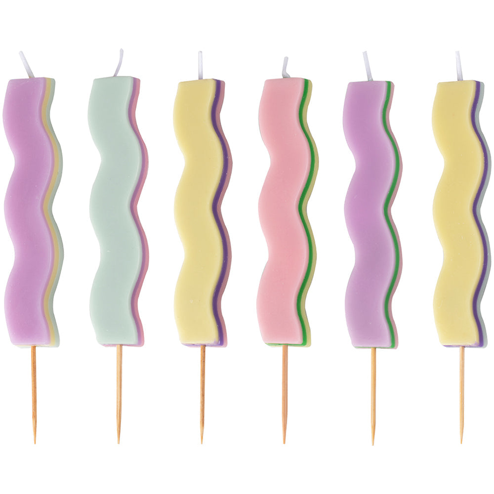 Pastel Wave Birthday Candles