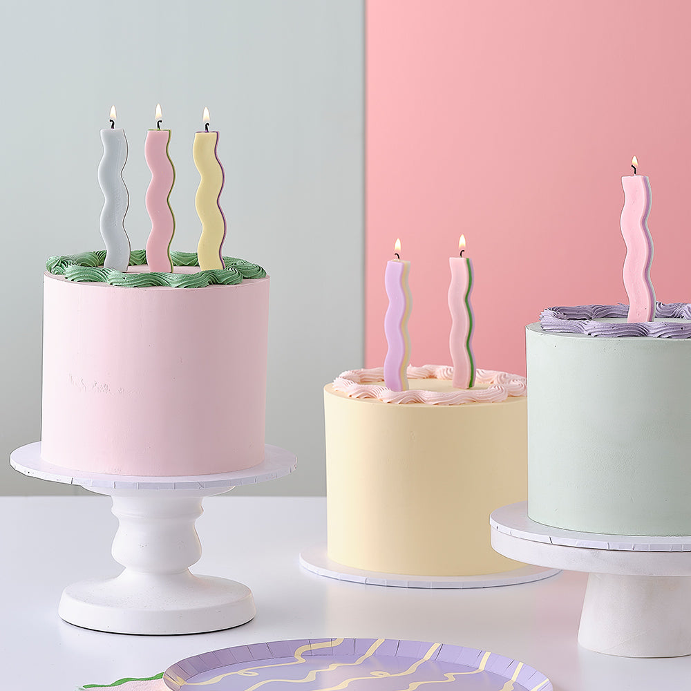 Pastel Wave Birthday Candles