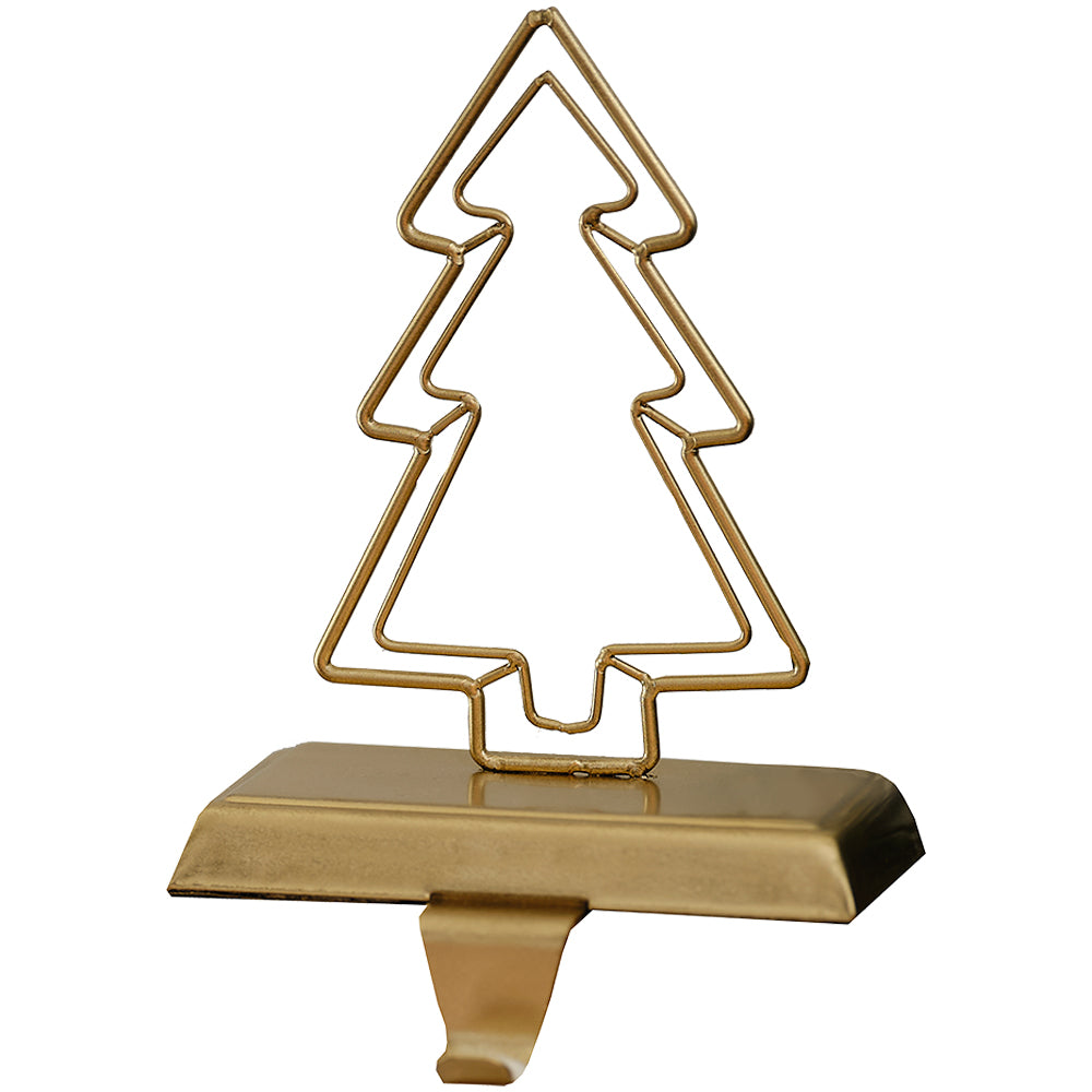 Gold Christmas Tree Stocking Holder