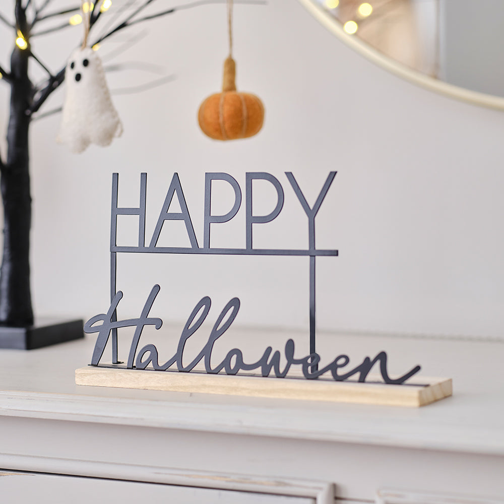 Metal Happy Halloween Sign