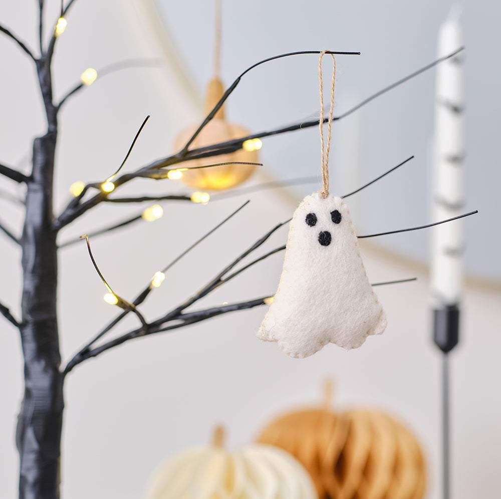 Ghost Felt Hanging Halloween Tree Decoration