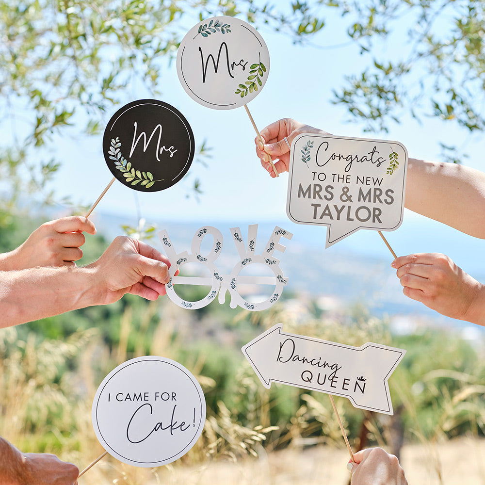 Customisable Wedding Photo Booth Props