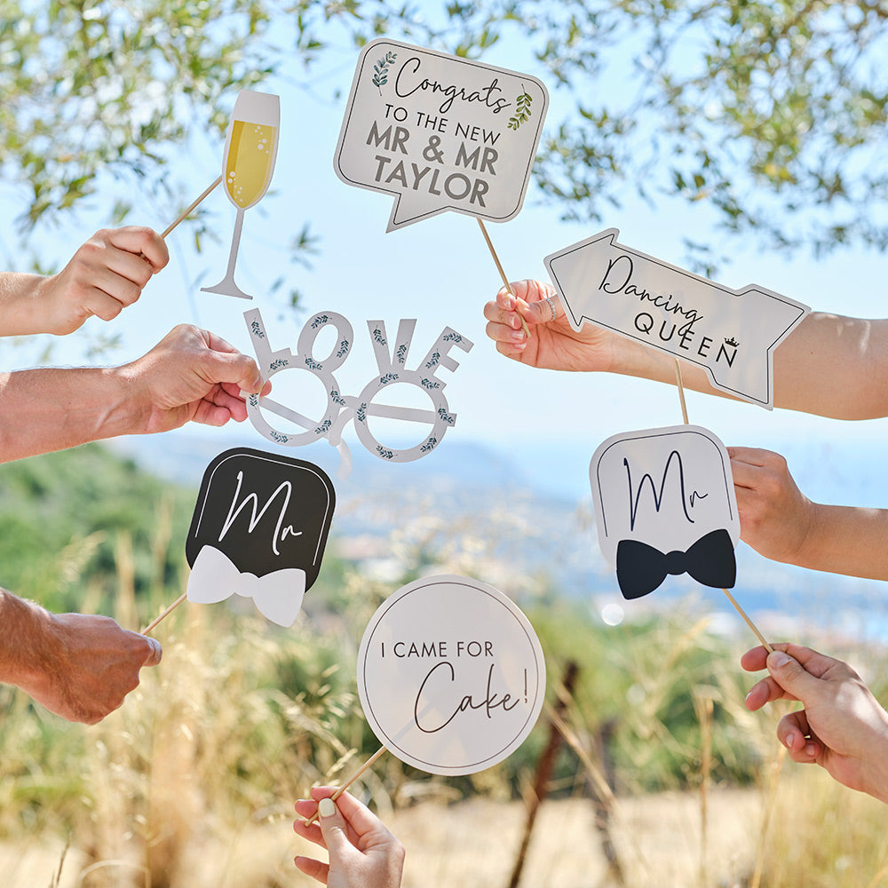 Customisable Wedding Photo Booth Props