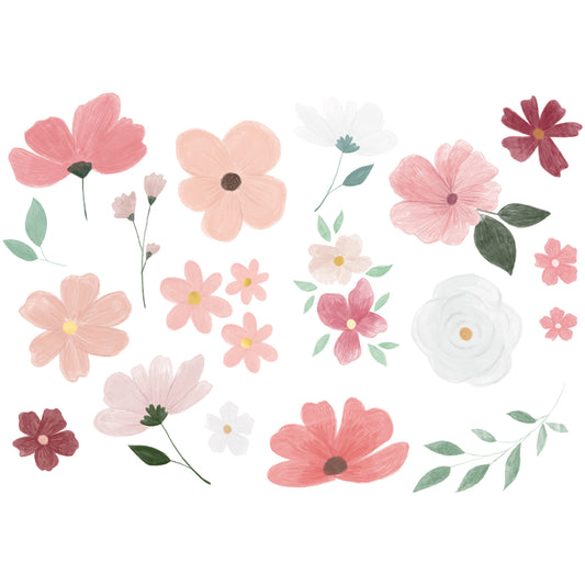 Pastel Floral Temporary Tattoos 18pc