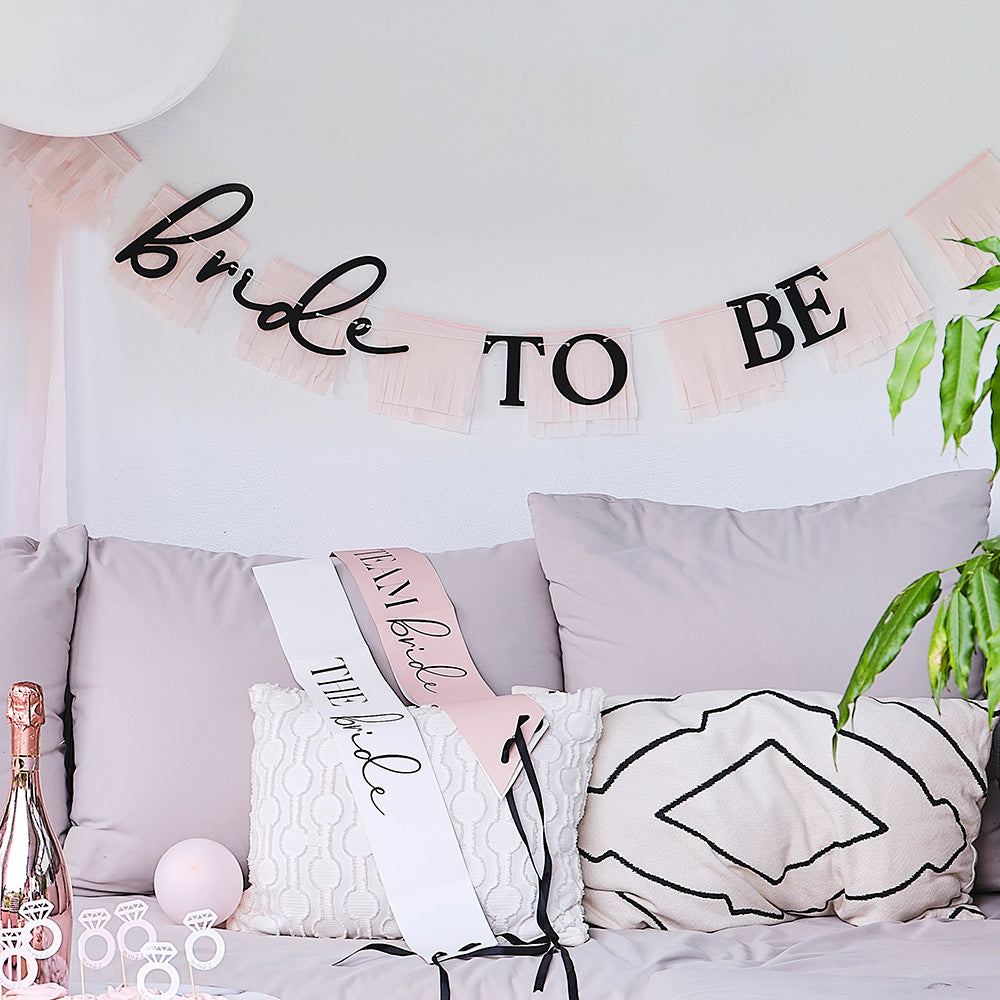 Bride To Be Hen Party Bunting with Tassel Garland