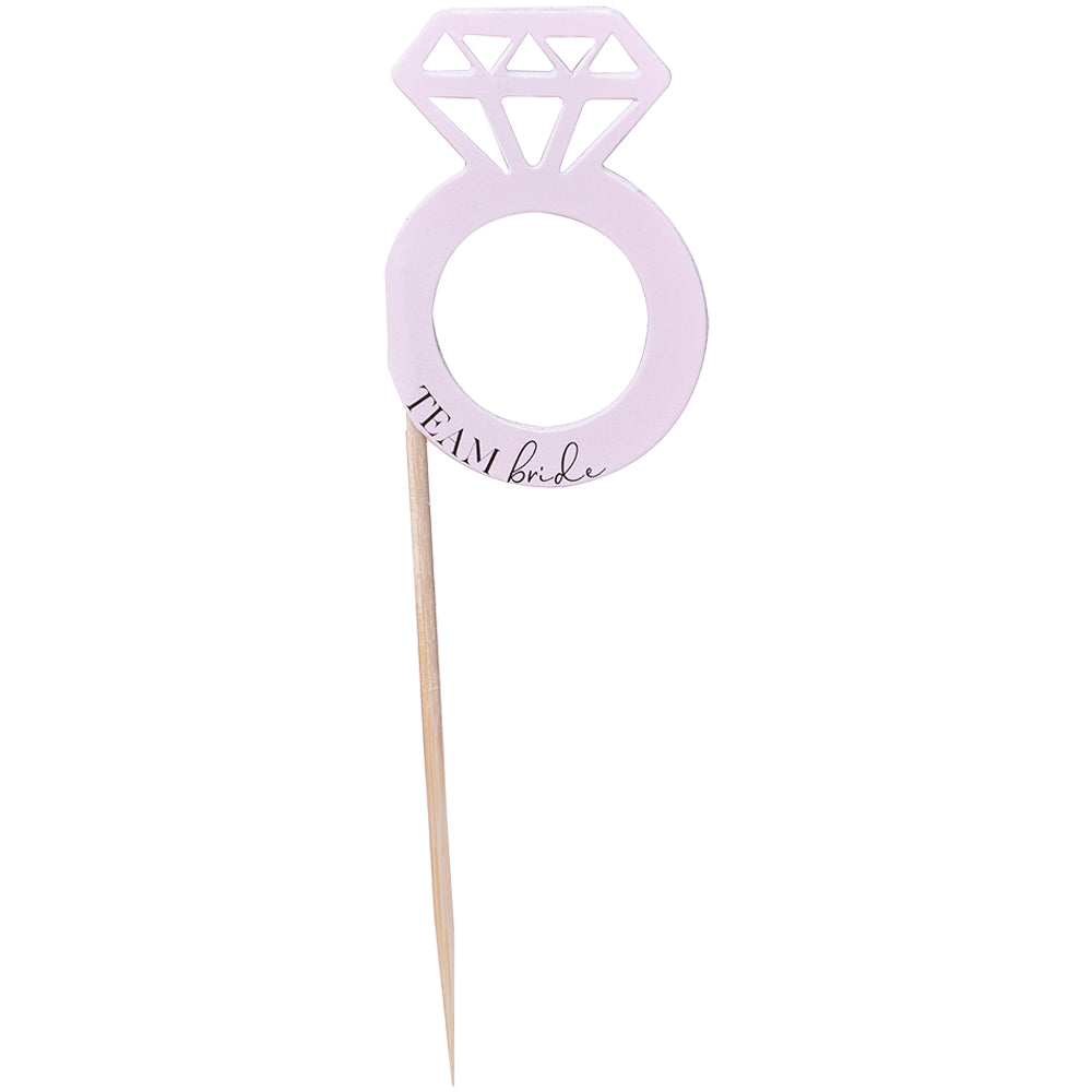 Team Bride Hen Party Ring Cupcake Toppers