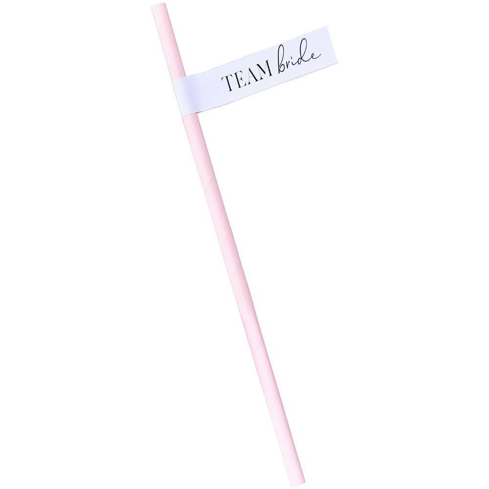 Team Bride Hen Party Paper Straws
