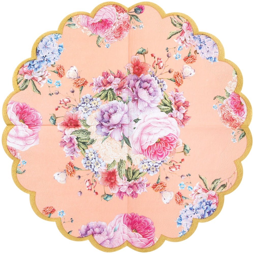 Peach Truly Scrumptious Scalloped Napkins
