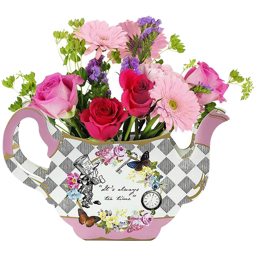 Truly Alice Whimsical Tea Pot Vase