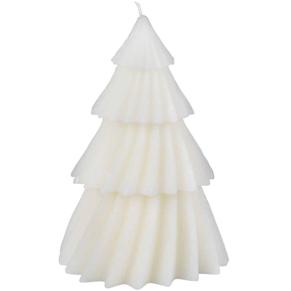 White Christmas Tree Candle