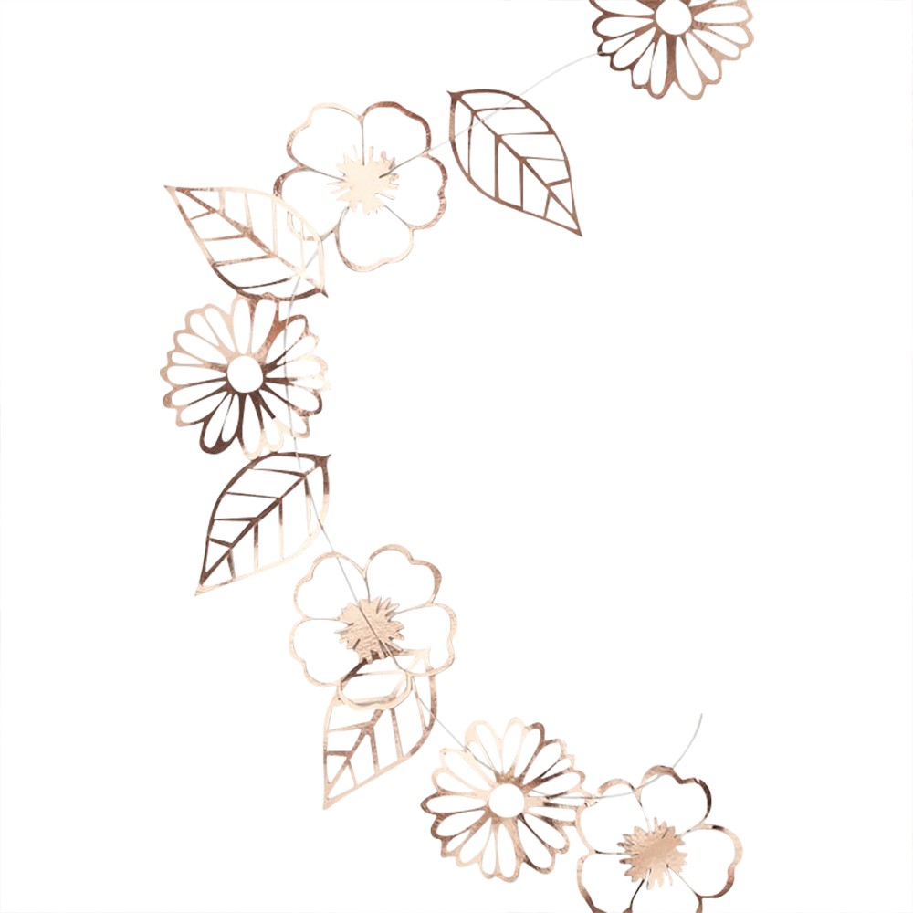Rose Gold Foiled Flower Garland - Ginger Ray - Party Touches