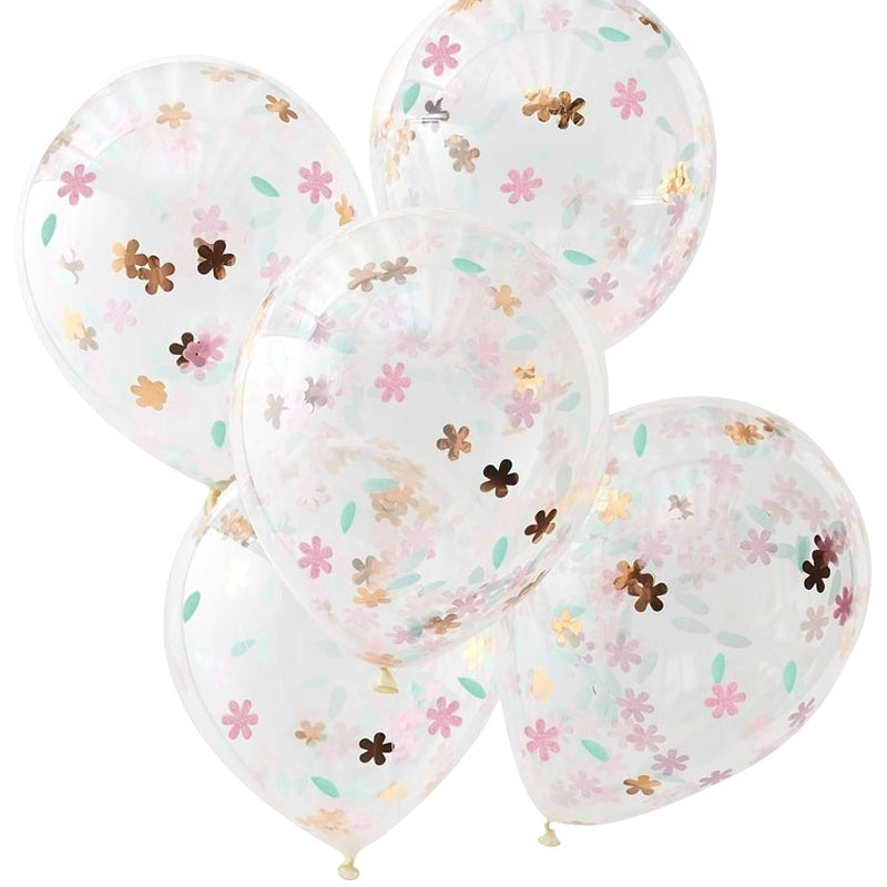 Floral Confetti Balloons - Ginger Ray - Party Touches