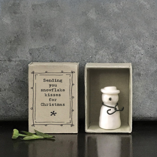 Matchbox Snowman Figurine