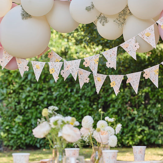 Pink Floral Flag Bunting