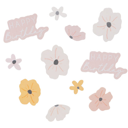Floral Happy Birthday Confetti