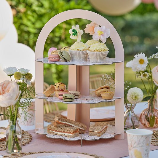 Floral Afternoon Tea Stand