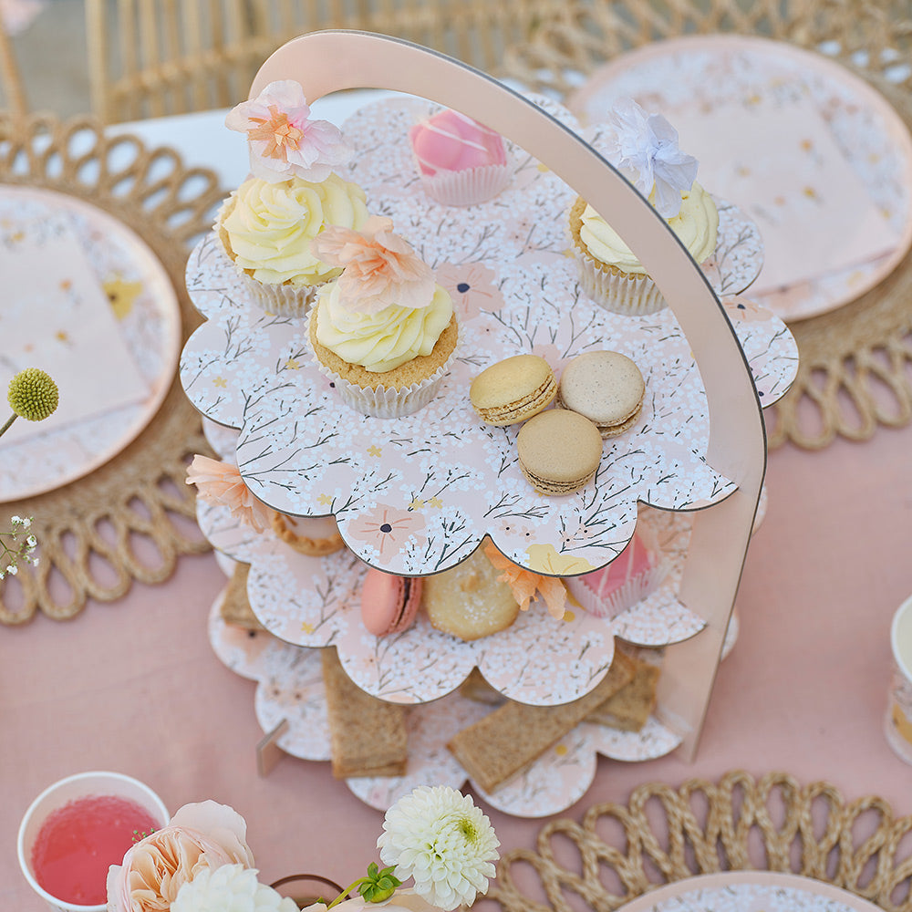 Floral Afternoon Tea Stand