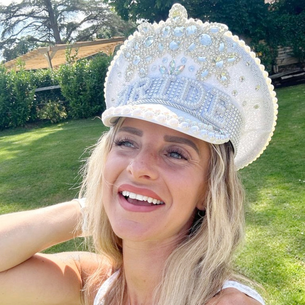 Rhinestone and Pearl Bride Hen Party Hat