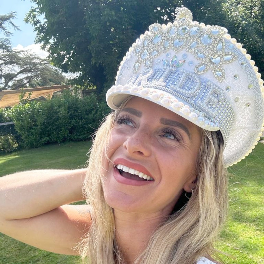 Rhinestone and Pearl Bride Hen Party Hat