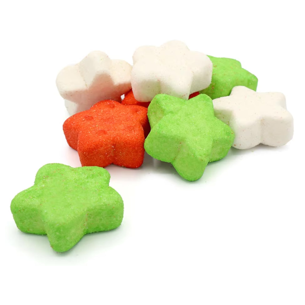 Green Red and White Marshmallow Stars
