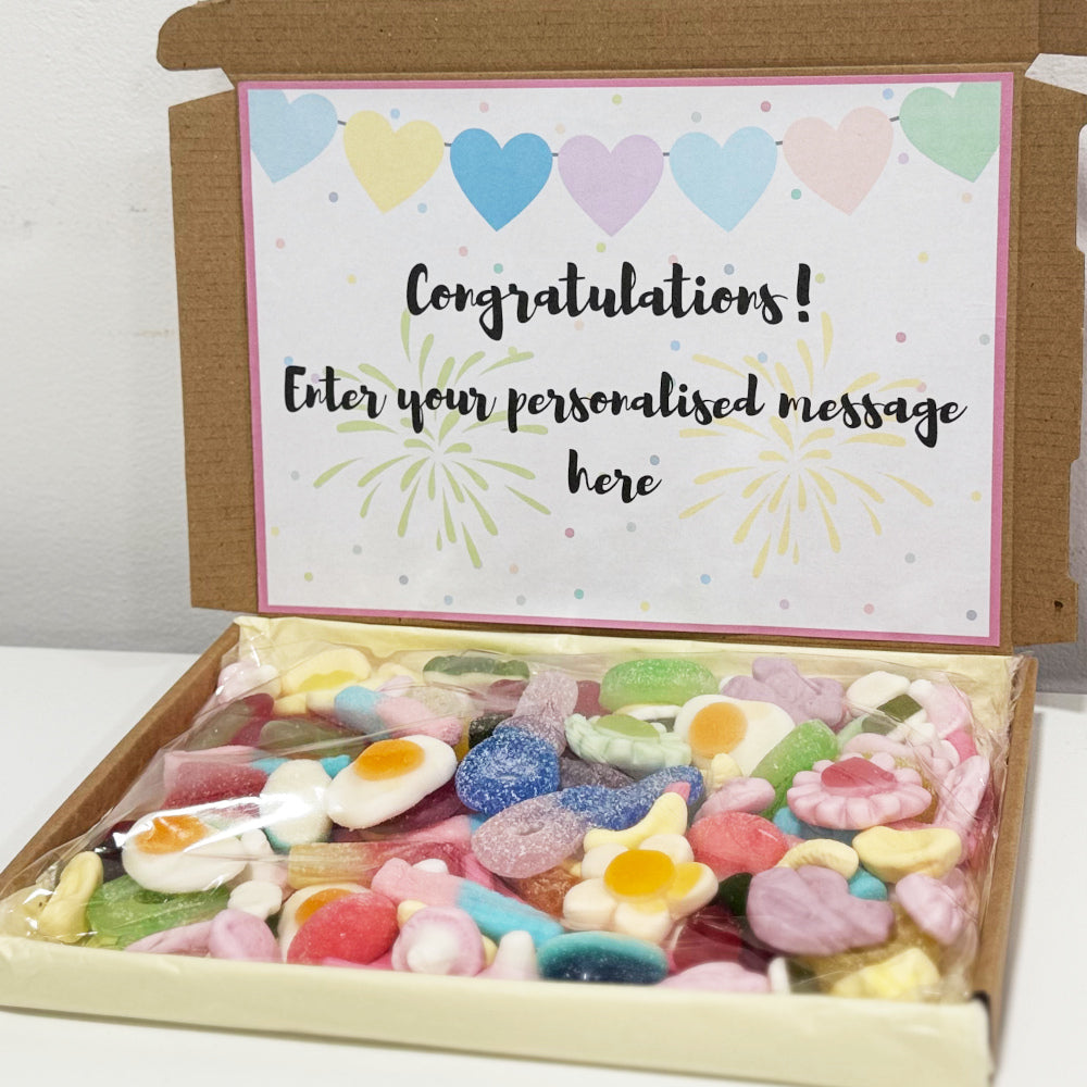 Personalised Congratulations Gift Sweet Box