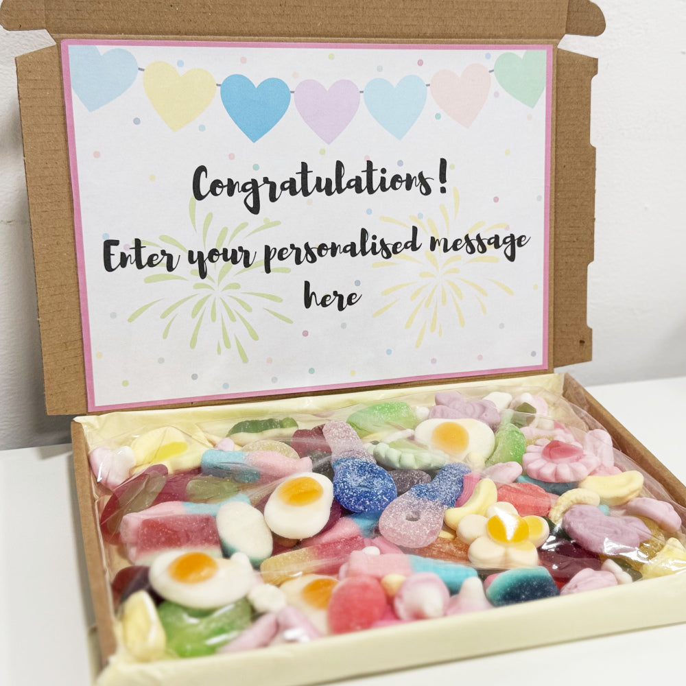 Personalised Congratulations Gift Sweet Box