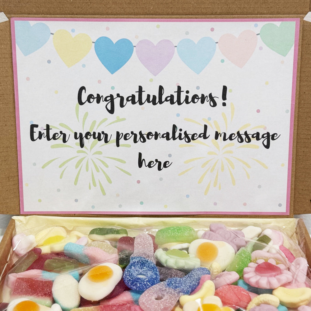 Personalised Congratulations Gift Sweet Box