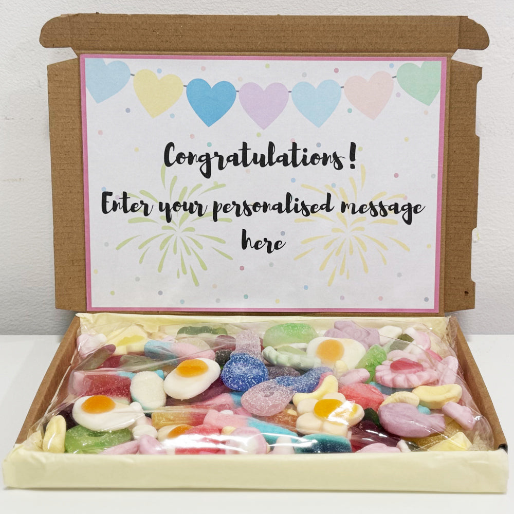 Personalised Congratulations Gift Sweet Box