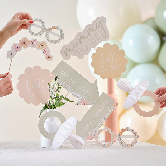 Ditsy Floral Baby Shower Photo Booth Props