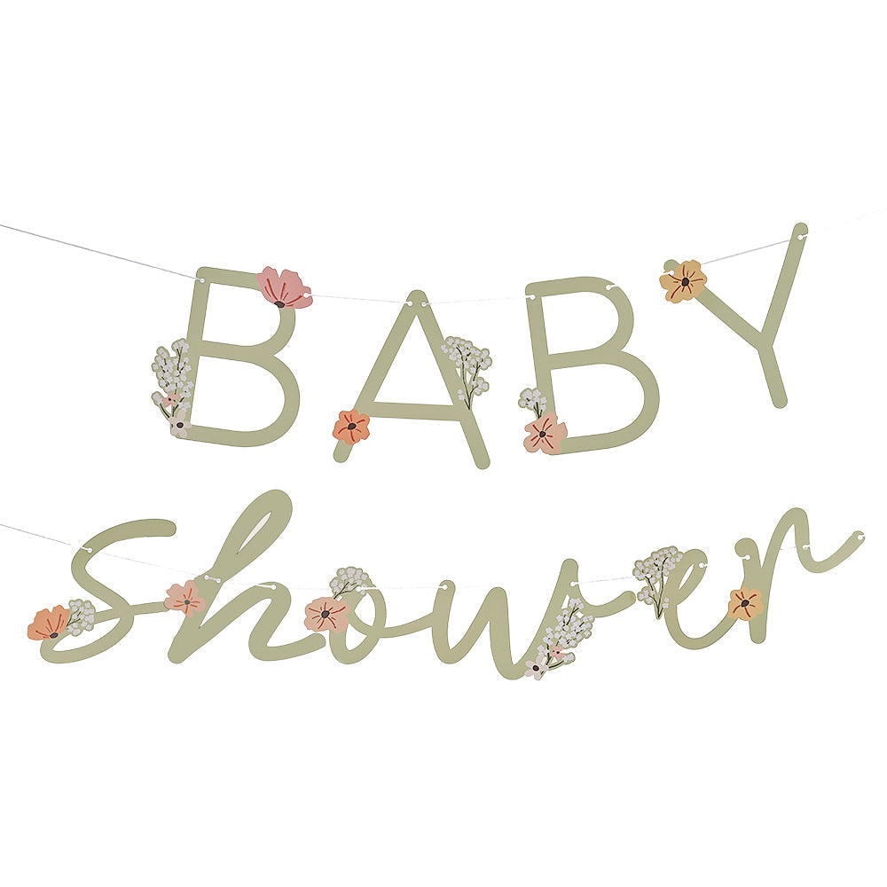 Floral Baby Shower Bunting