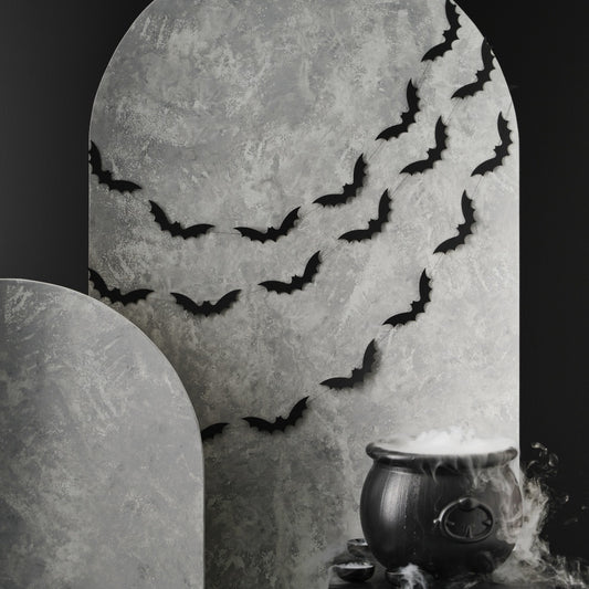 Black Bat Halloween Garland