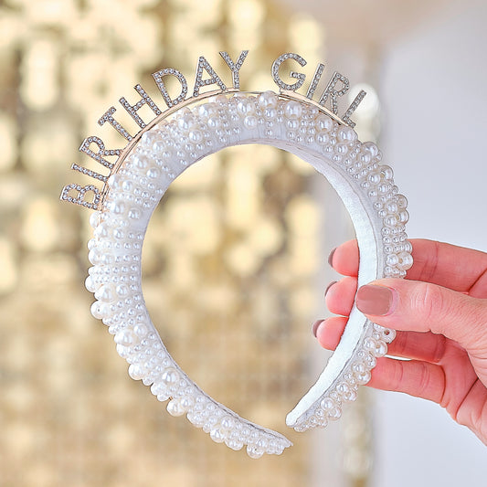 Pearl Birthday Girl Headband