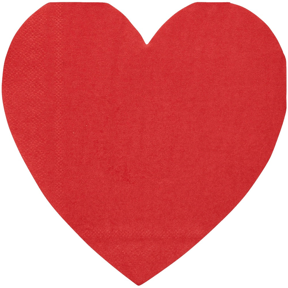 Red Heart Paper Napkins