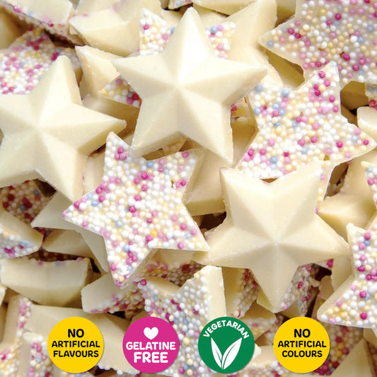 Hannah's White Chocolate Snowie Stars Sweet Bag - 100gms