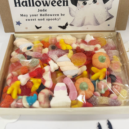 Personalised Happy Halloween Ghost Sweet Box
