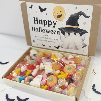 Personalised Happy Halloween Ghost Sweet Box