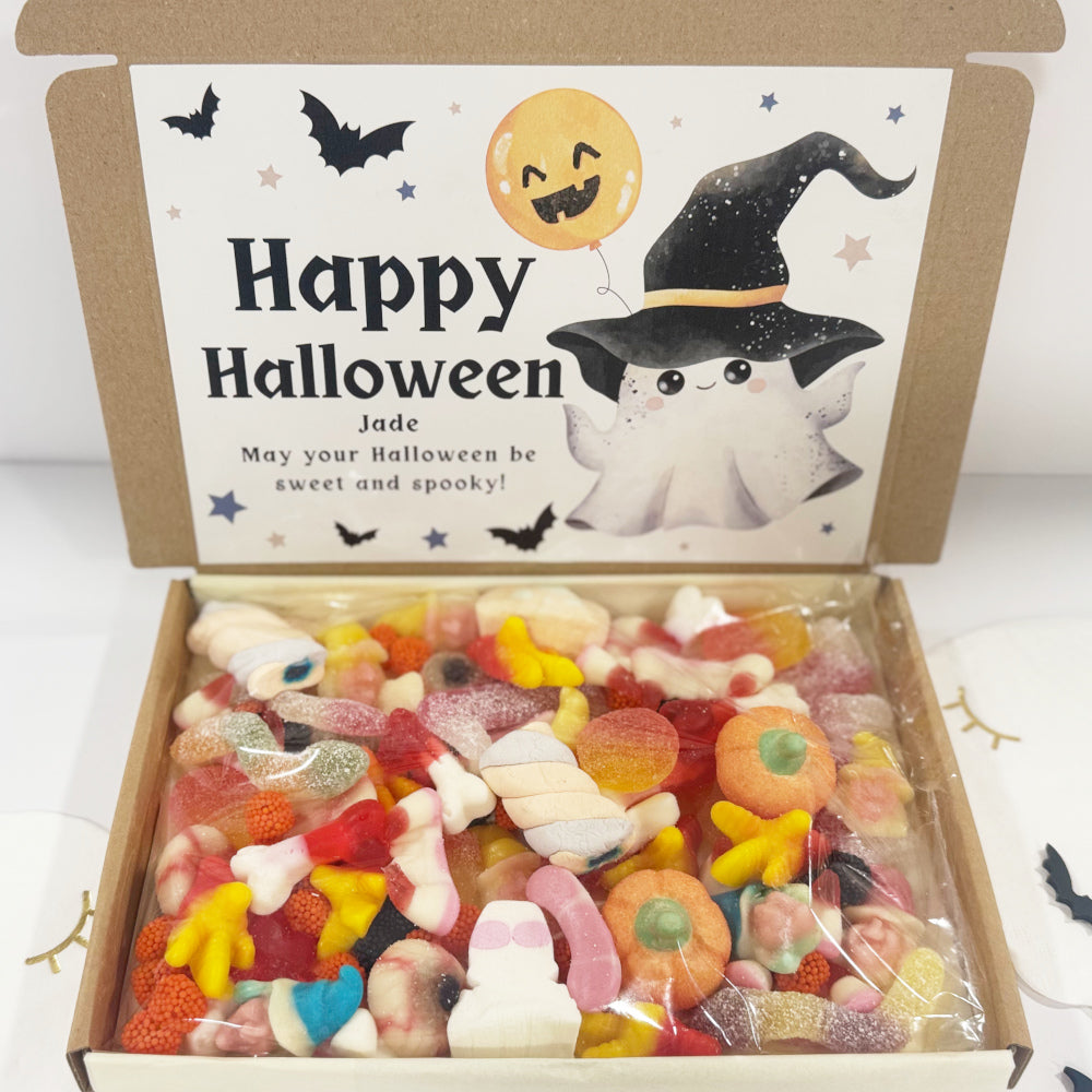 Personalised Happy Halloween Ghost Sweet Box