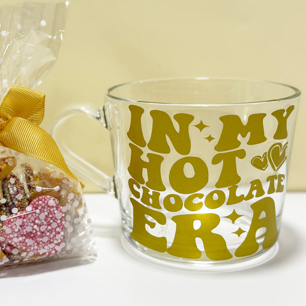 In My Hot Chocolate Era Coffee Mug with Vinyl Decal