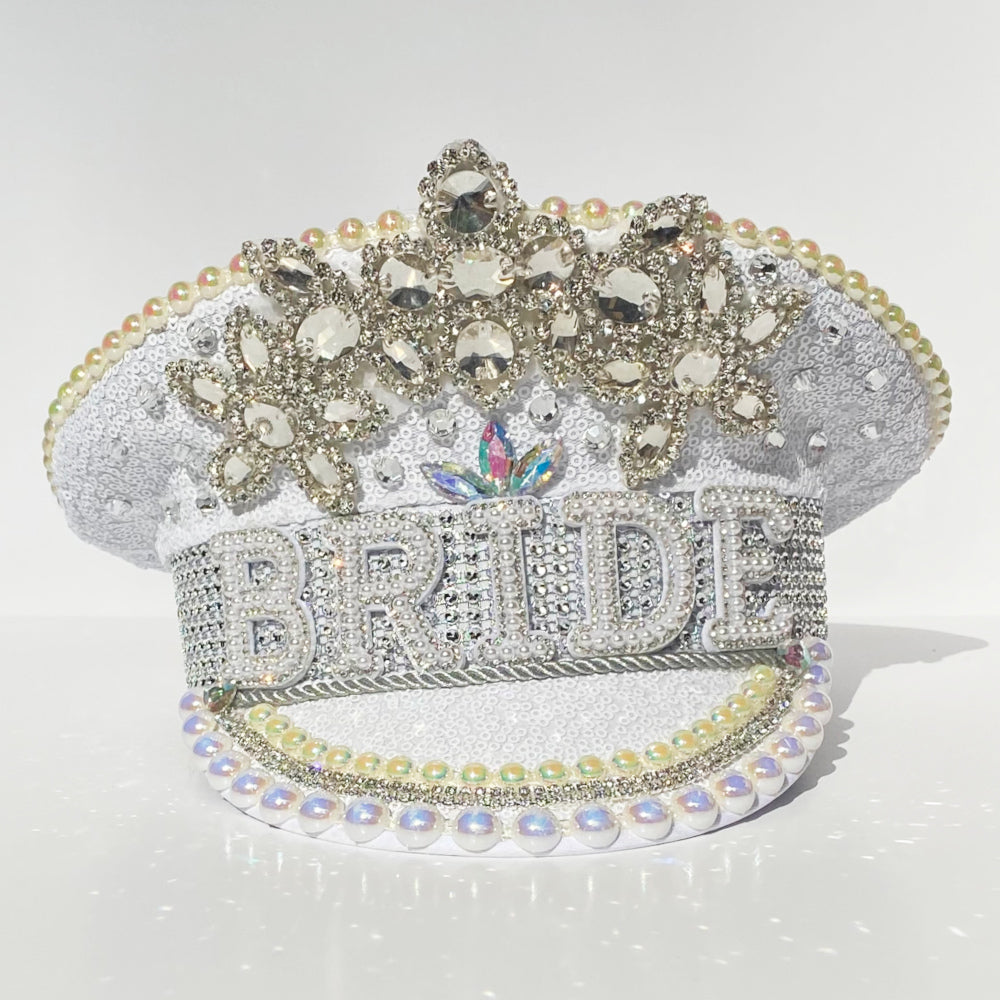 Rhinestone and Pearl Bride Hen Party Hat