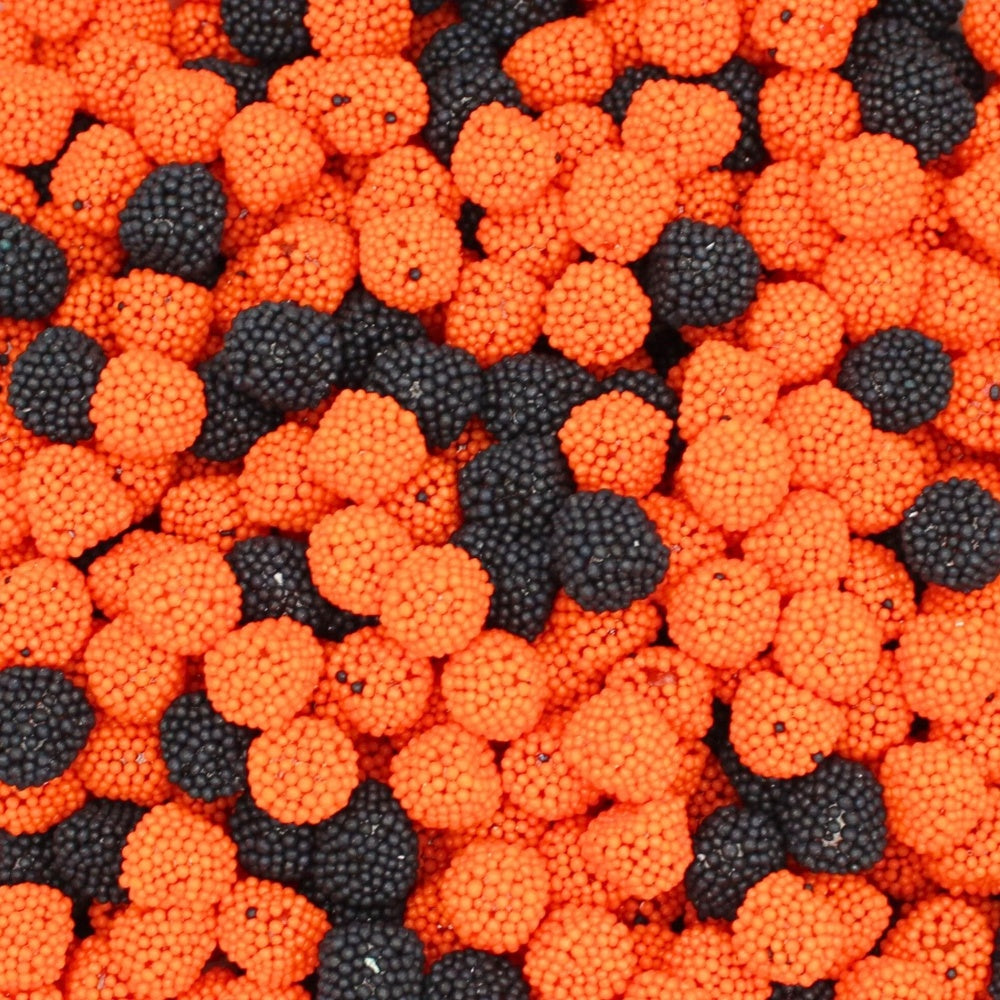 Mini Black & Orange Dots - 100gms