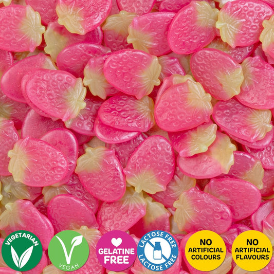 Kingsway Vegan Giant Strawberries Sweet Bag - 100gms