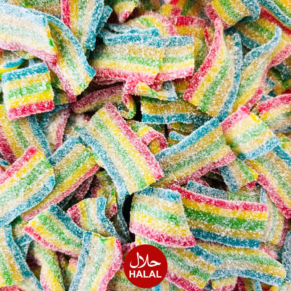 Mini Fizzy Rainbow Belts - 100gms