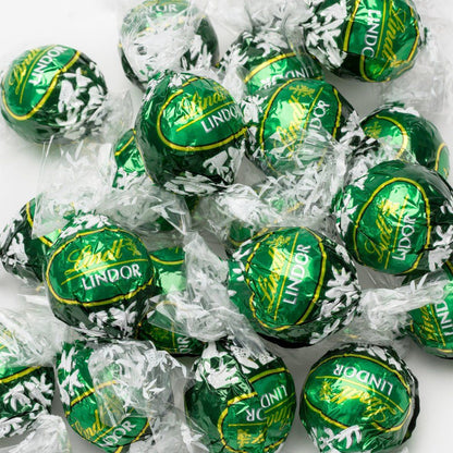 Lindt Mint Milk Chocolate Truffles in a Victorian Jar