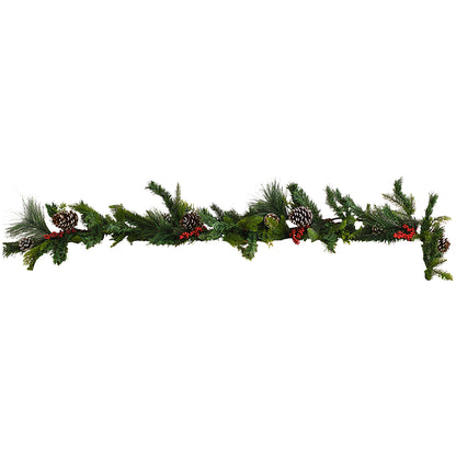Foliage and Berries Christmas Garland