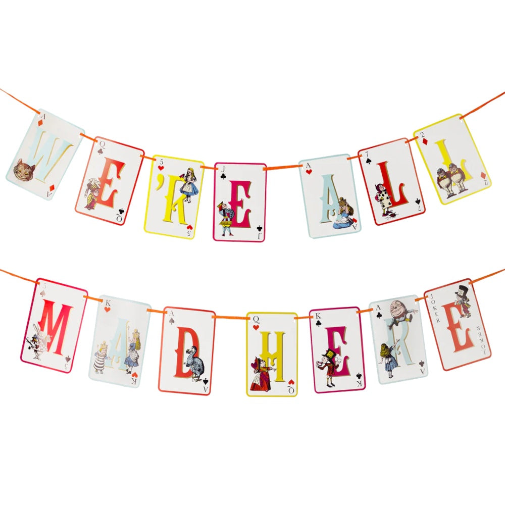 Alice in Wonderland Bright Multi Coloured Double Sided Bunting