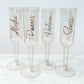 Personalised Gold Glitter Plastic Champagne Flute