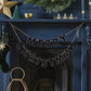Navy Velvet Beaded Merry Christmas Bunting