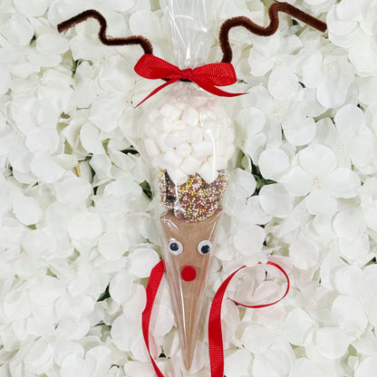 Christmas Reindeer Hot Chocolate Cone